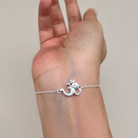 Women - Shubh Om Ganesha 92.5 Silver Bracelet