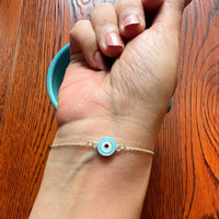 Women - EvilEye Nazar 92.5 Silver Chain Bracelet
