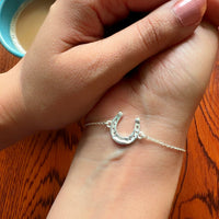 Women - Good Luck HorseShoe  92.5 Silver Bracelet