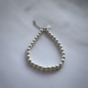 Pearl 92.5 Silver Bracelet (Zodiac Charm not included)