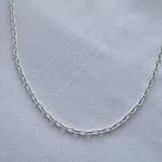 92.5 Silver Link Chain Necklace (Zodiac Charm not included)