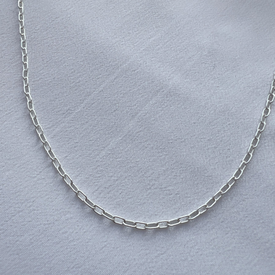 92.5 Silver Link Chain Necklace (Zodiac Charm not included)