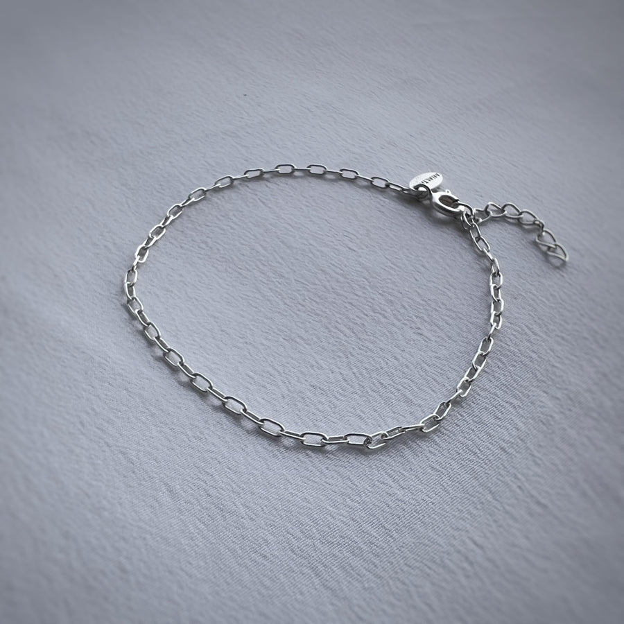 92.5 Silver Link Chain Bracelet (Zodiac Charm not included)