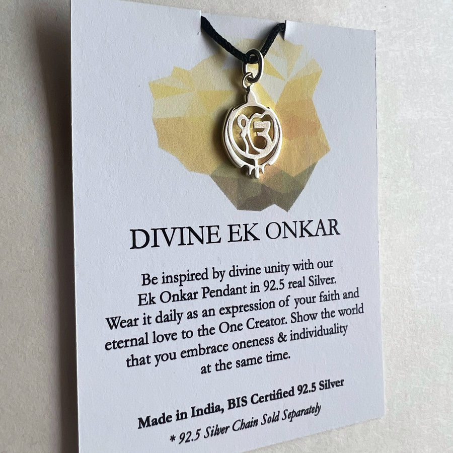 PENDANT - Ek Onkar Kripa 92.5 Silver Pendant