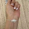 Women - Jai Guruji Blessings 92.5 Silver Bracelet with Chain