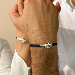 COUPLE -  Kanha Morpankh 92.5 Silver Bracelet