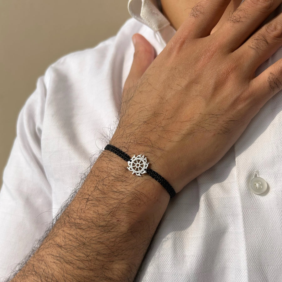 MEN - Sudarshan Chakra 92.5 Silver Bracelet