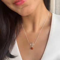 Necklace - Mahadev's Trishul Gaze with Rudraksha - 92.5 Silver