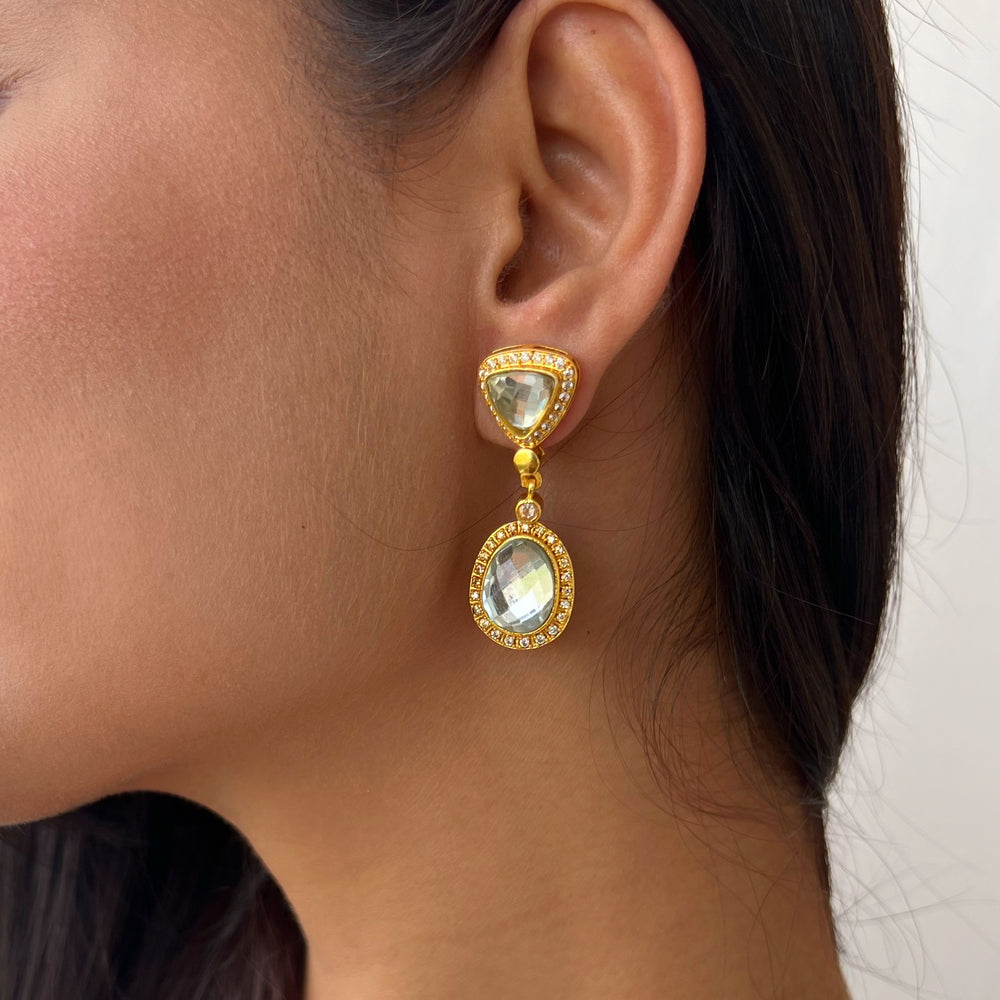 
            
                Load image into Gallery viewer, Oval Sparkle Earrings
            
        