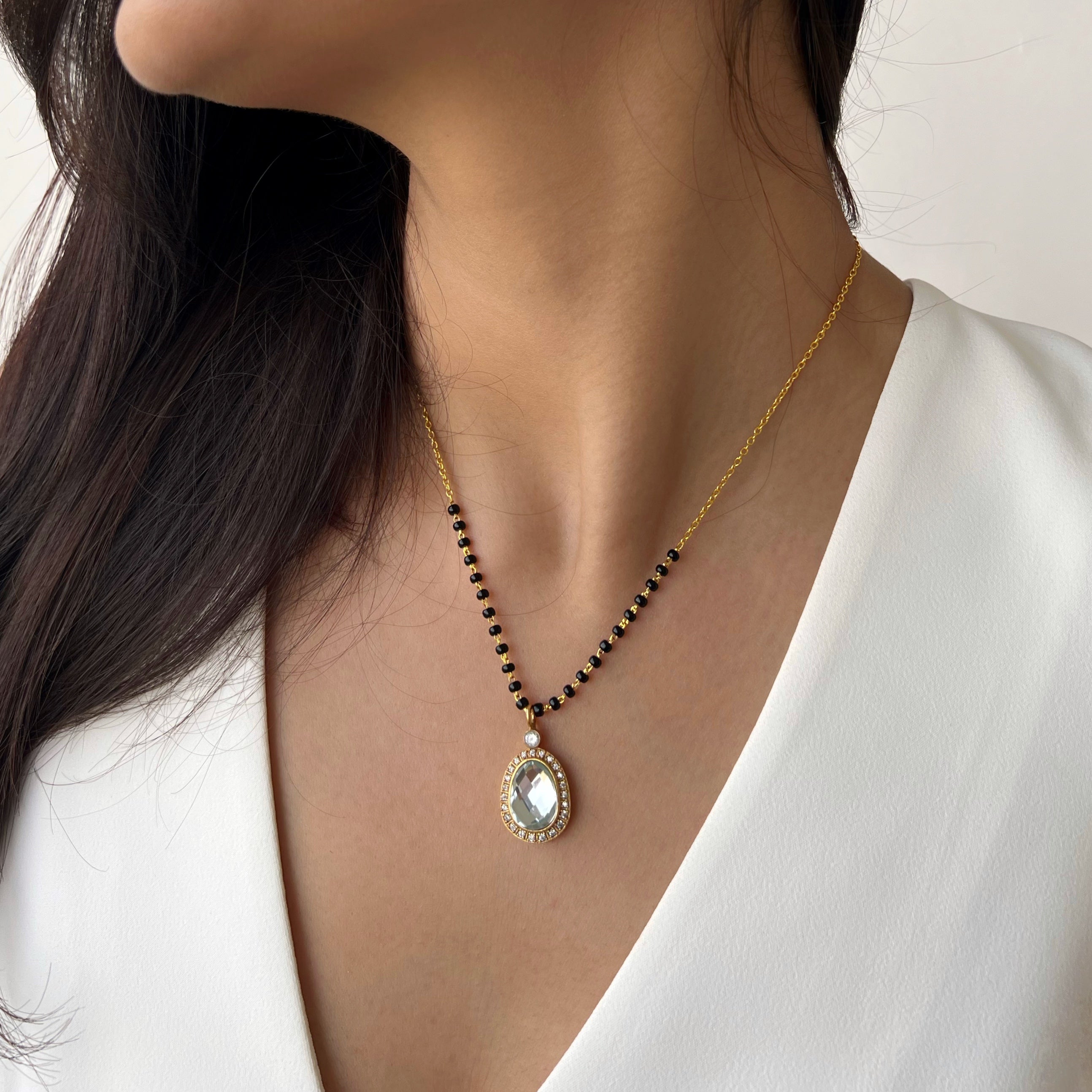 Black bits mangalsutra sales