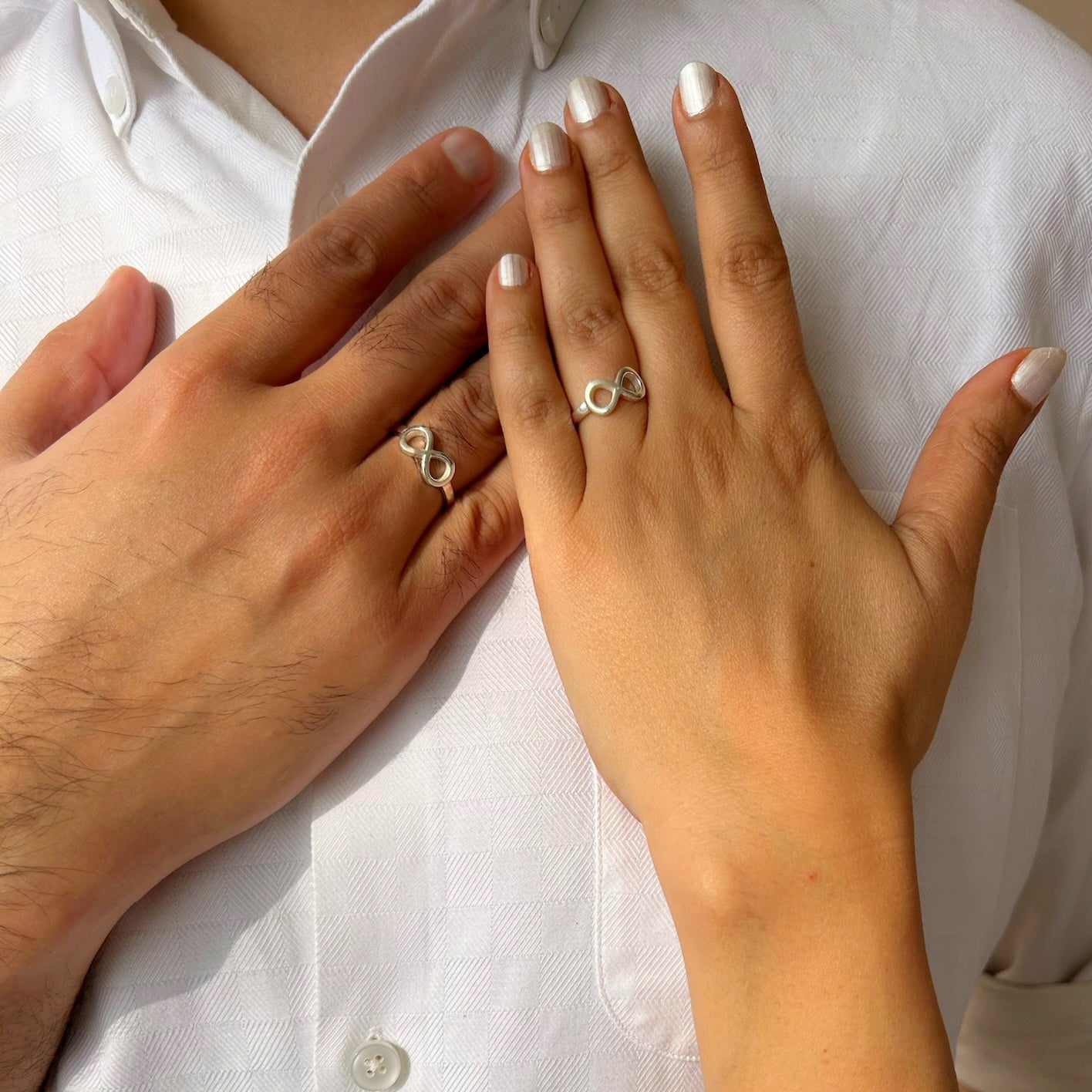 COUPLE RINGS - 92.5 Silver Infinity Rings