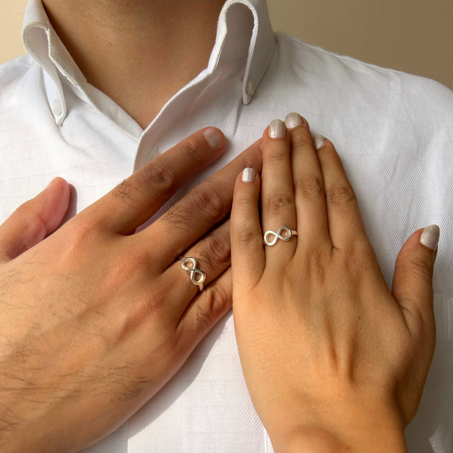 COUPLE RING - 92.5 Silver Infinity Rings