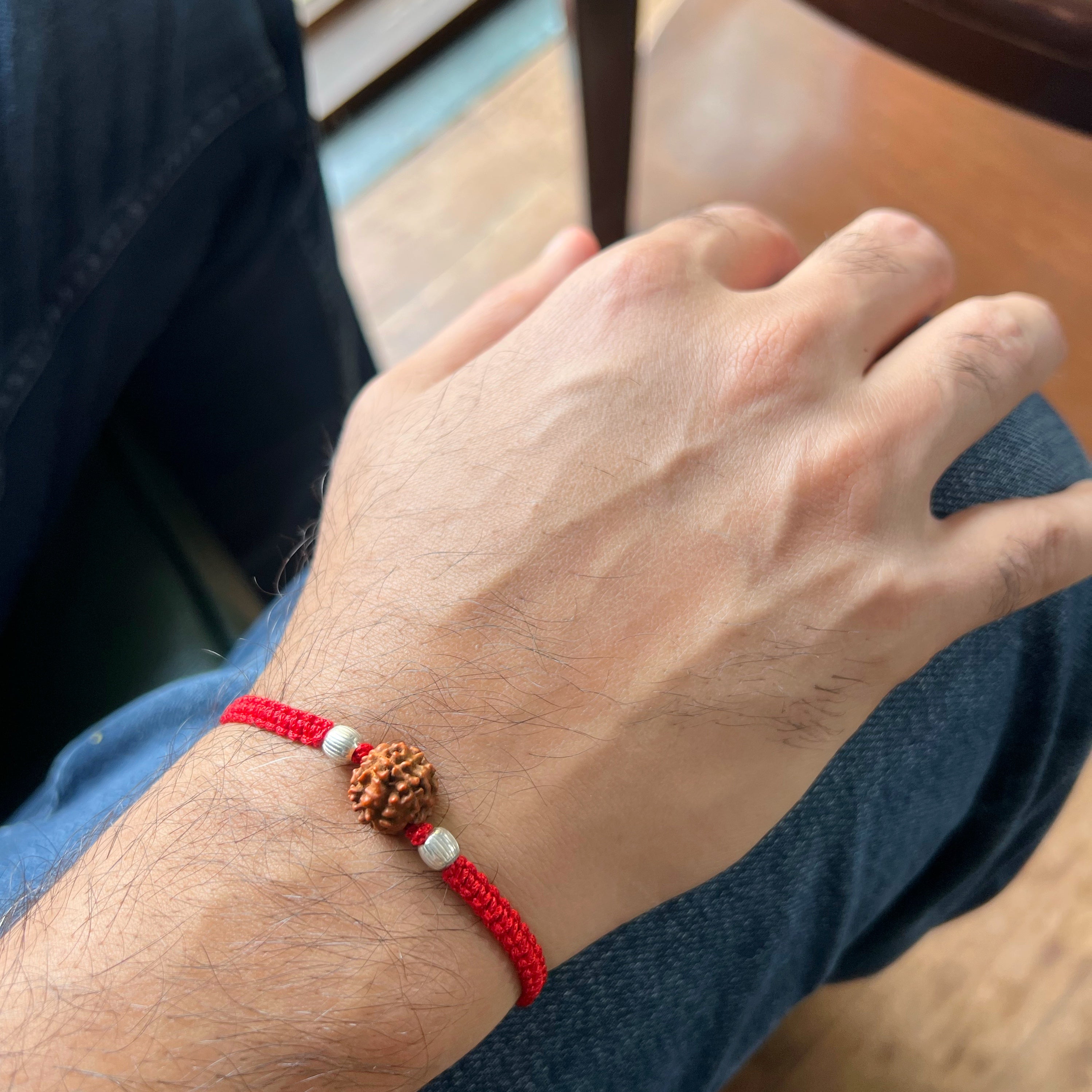 MEN - Rudraksha Shiva Bracelet with 92.5 Silver Beads