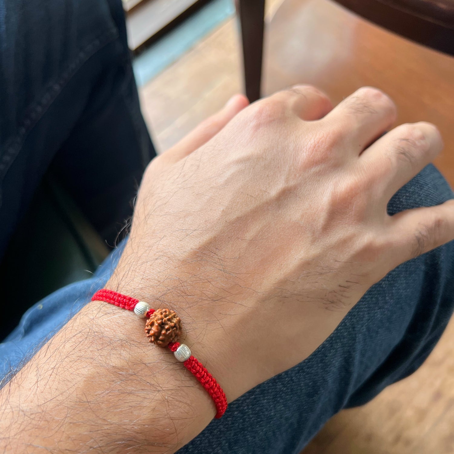MEN - Rudraksha Shiva Bracelet with 92.5 Silver Beads