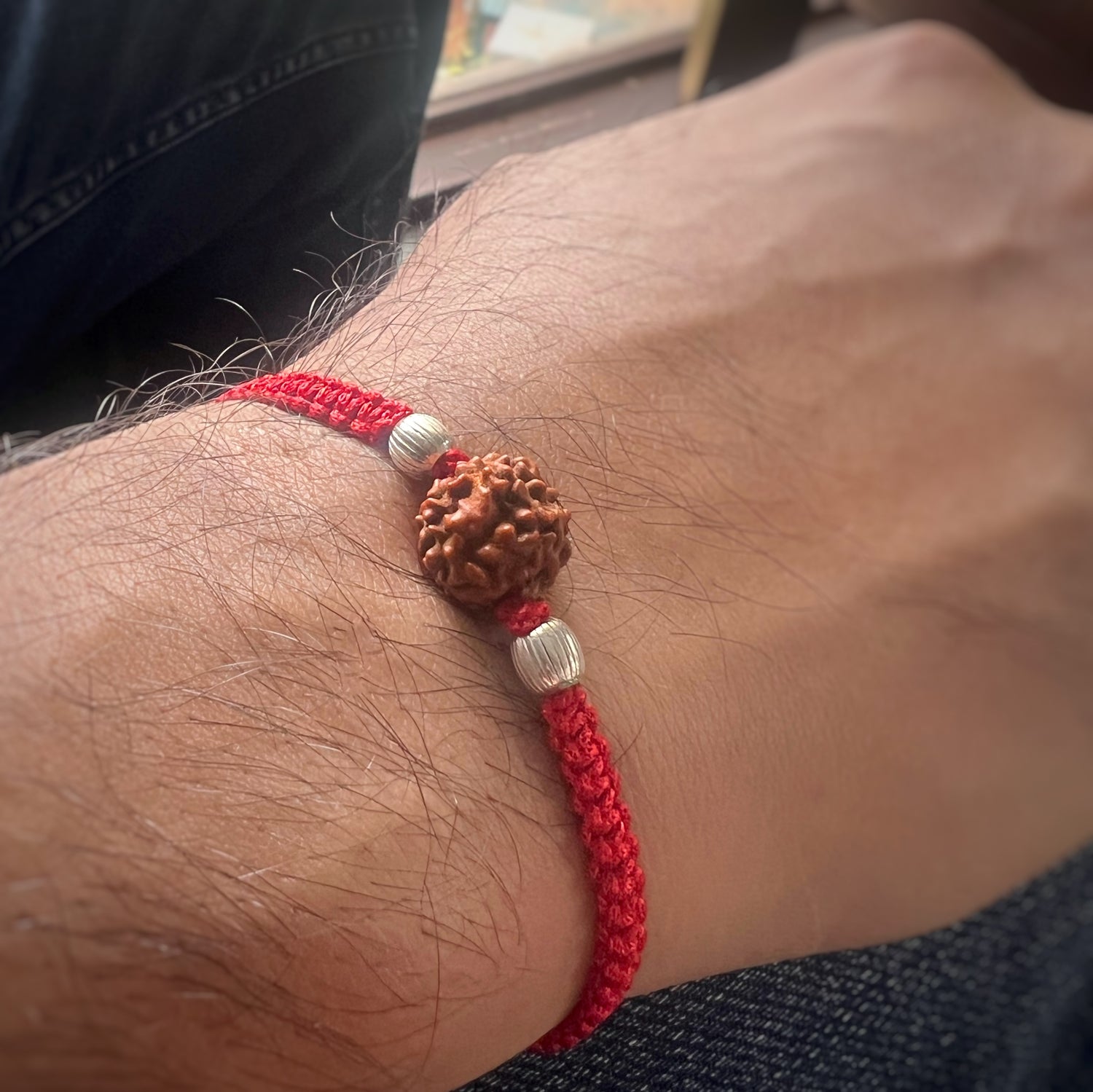 MEN - Rudraksha Shiva Bracelet with 92.5 Silver Beads