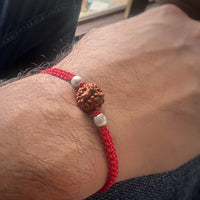 Men - Rudraksha Shiva Bracelet with 92.5 Silver Beads
