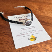 January Birthstone – Garnet 92.5 Silver Bracelet