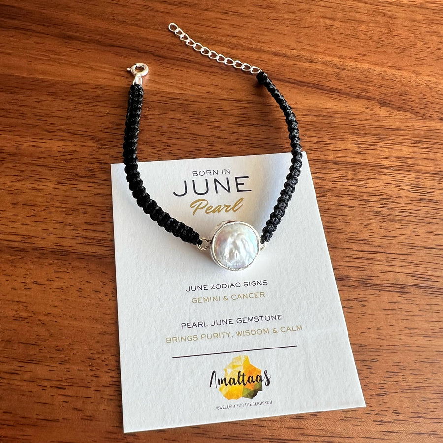 June Birthstone – Pearl 92.5 Silver Bracelet