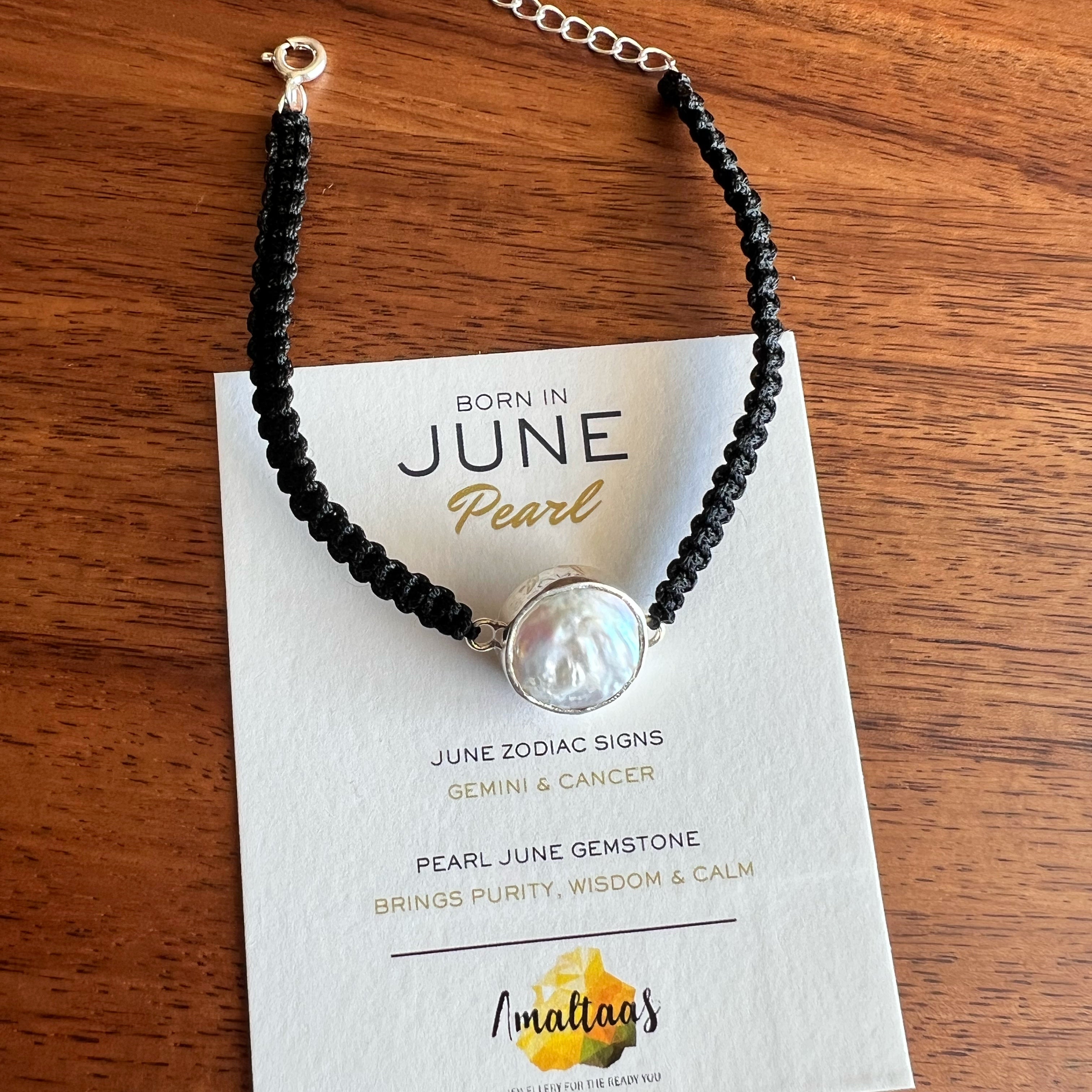June Birthstone – Pearl 92.5 Silver Bracelet