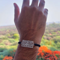 Maha Mrityunjaya Mantra 92.5 Silver Bracelet