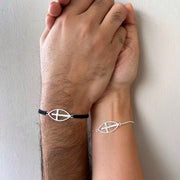 COUPLE - Cross My Heart Bracelets – 92.5 Silver