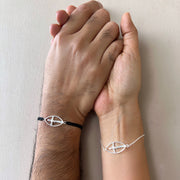 COUPLE - Cross My Heart Bracelets – 92.5 Silver
