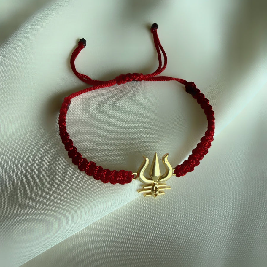 PREORDER  - Mahadev's Trishul Bracelet - Blessed 22k Gold-plated