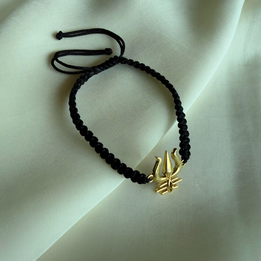 PREORDER  - Mahadev's Trishul Bracelet - Blessed 22k Gold-plated