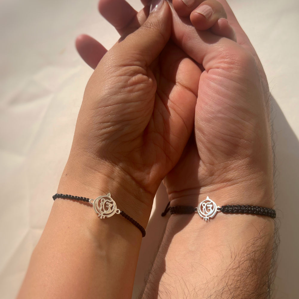 Couple(BB) - Ek Onkar for Women 92.5 Silver Bracelets)