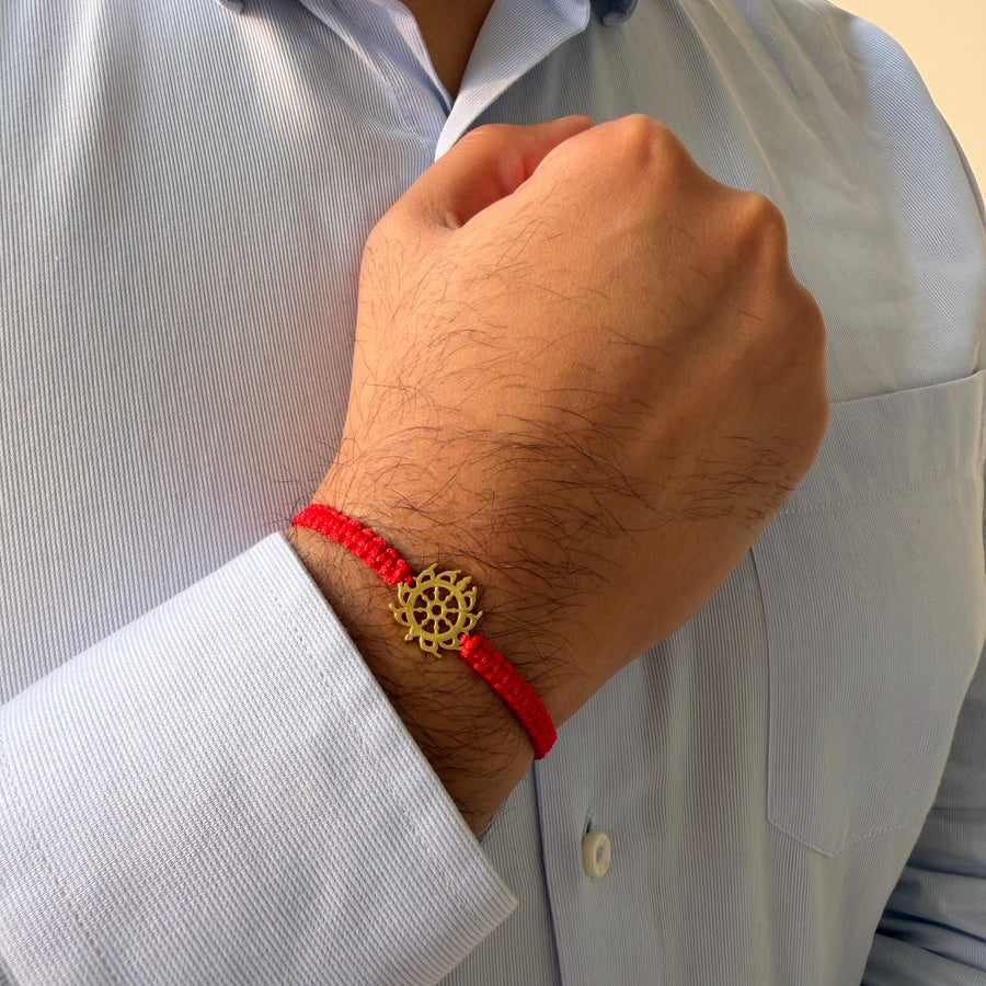 PREORDER  - Sudarshan Chakra Bracelet - Blessed 22k Gold-plated