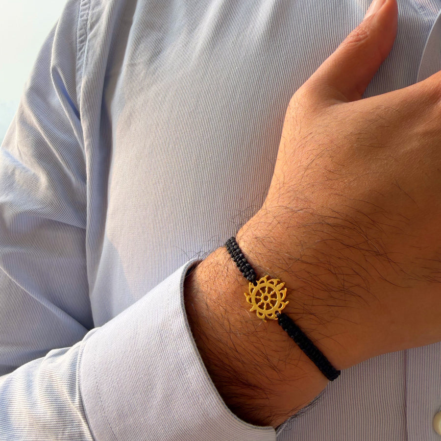 PREORDER  - Sudarshan Chakra Bracelet - Blessed 22k Gold-plated