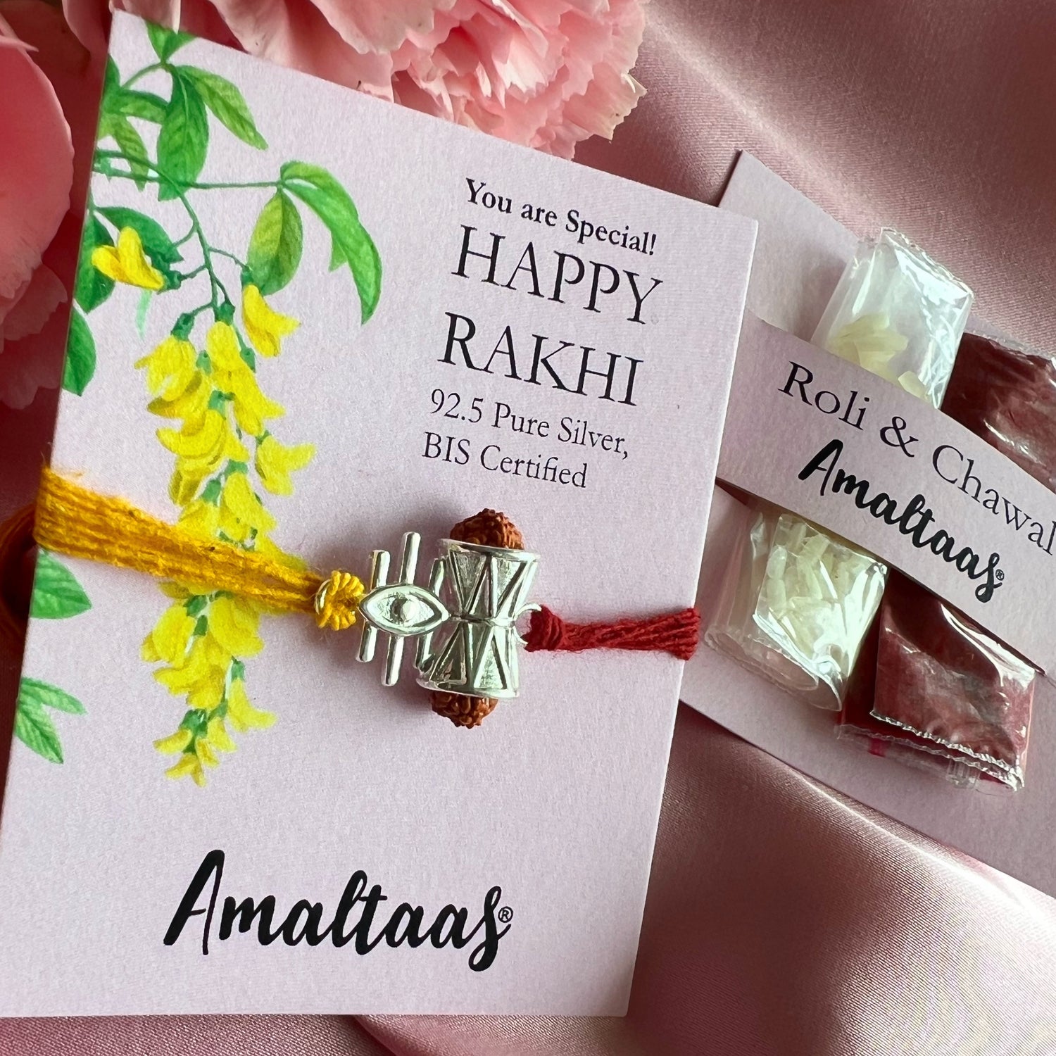 SILVER RAKHI  - Rudra Triveni Damru 92.5 Silver