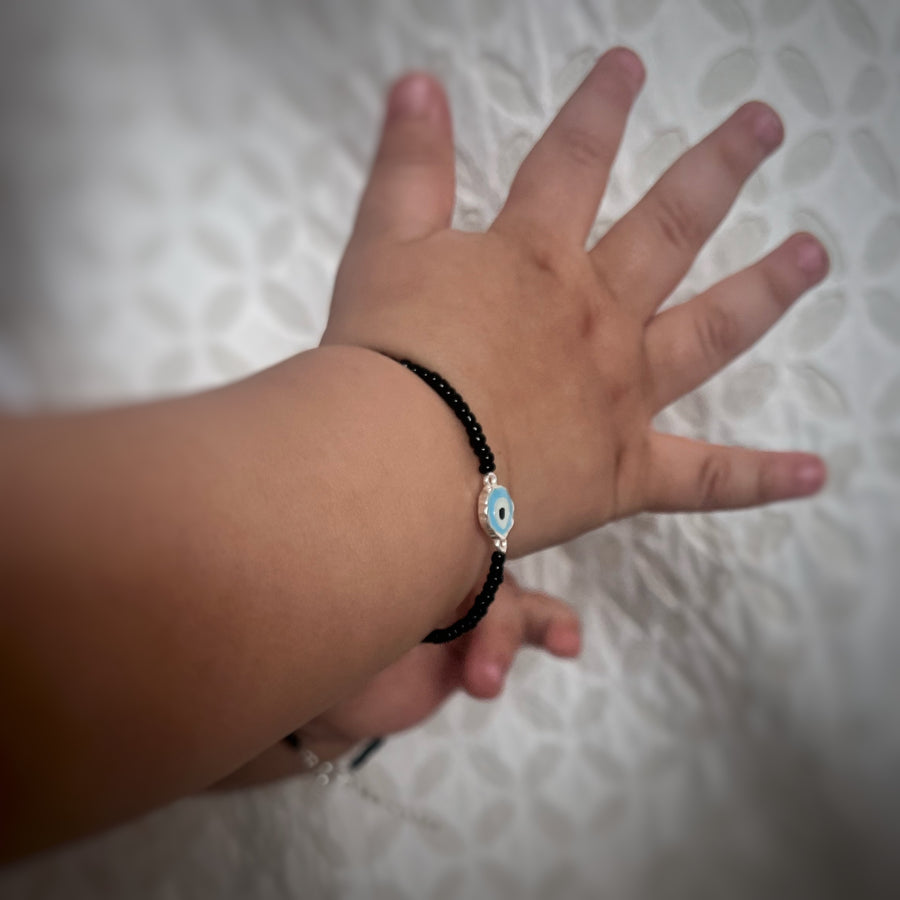 KIDS- Evileye Cutiepie Enamel 92.5 Silver Bracelet (Single)