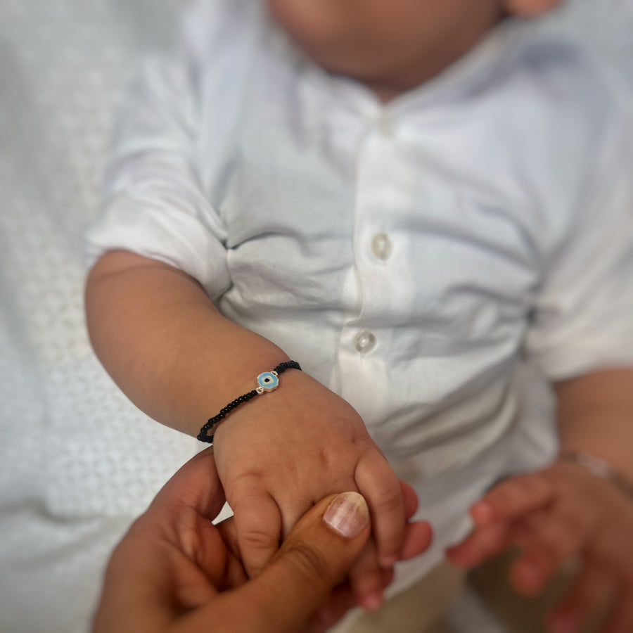 KIDS- Evileye Cutiepie Enamel 92.5 Silver Bracelet (Single)