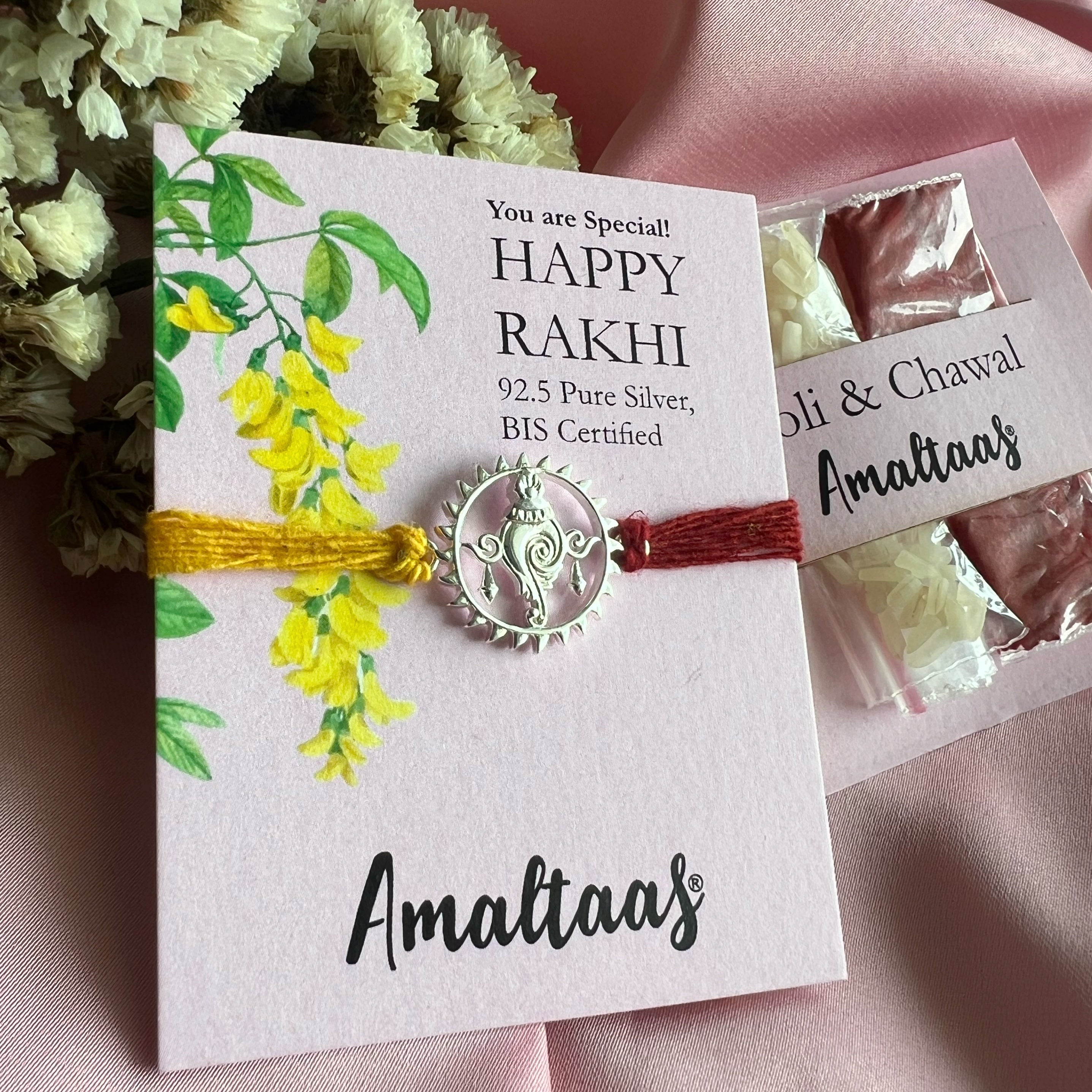 Shankh Blessings – 92.5 Silver Rakhi
