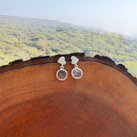 My Heart Earring - With Rose-quartz 92.5 Silver