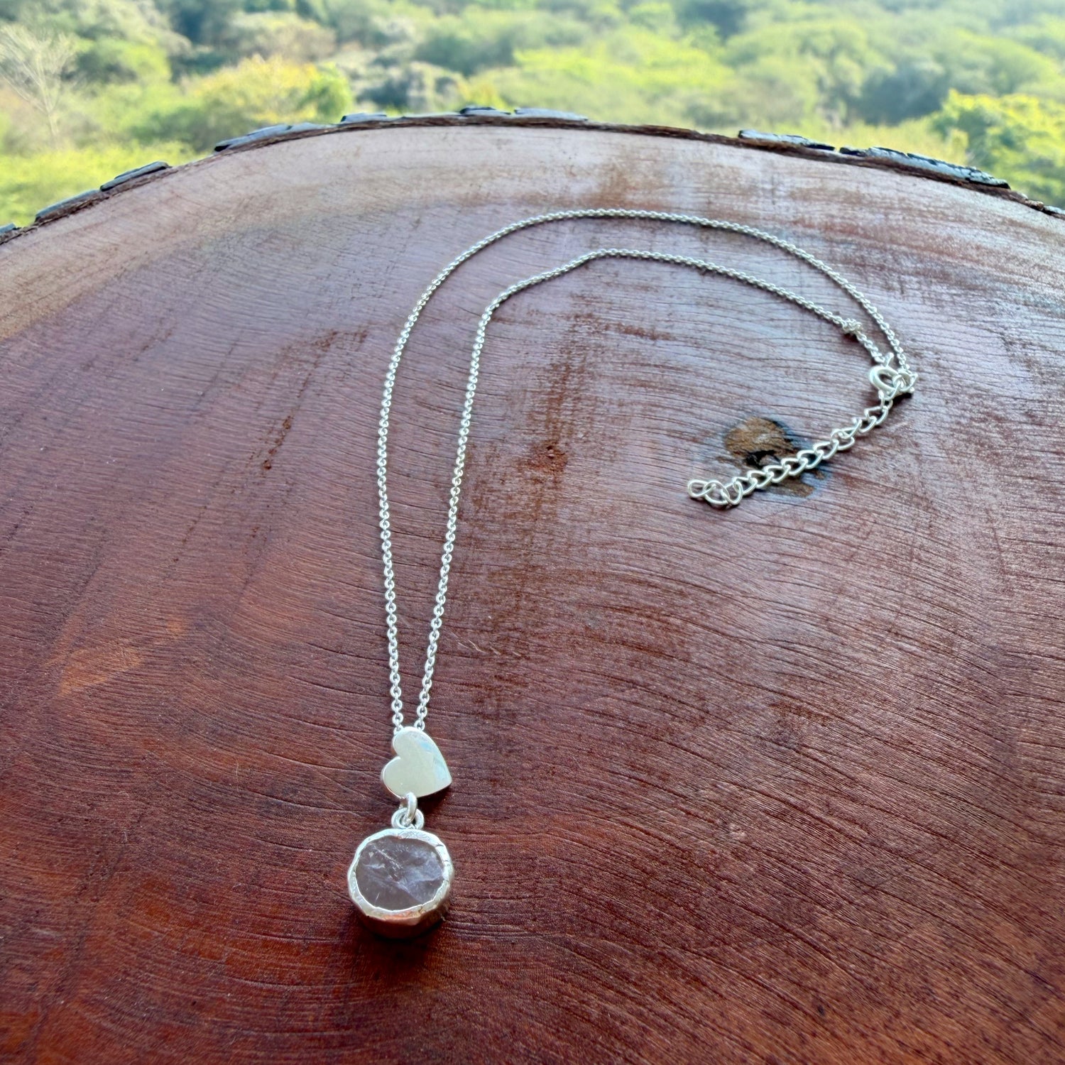 My Heart Necklace - With Rose Quartz