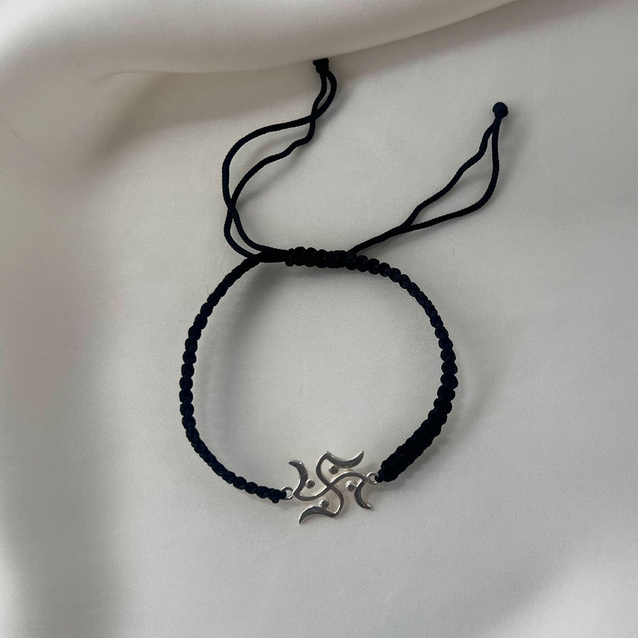 PREORDER - Men - Swastik 92.5 Silver Bracelet