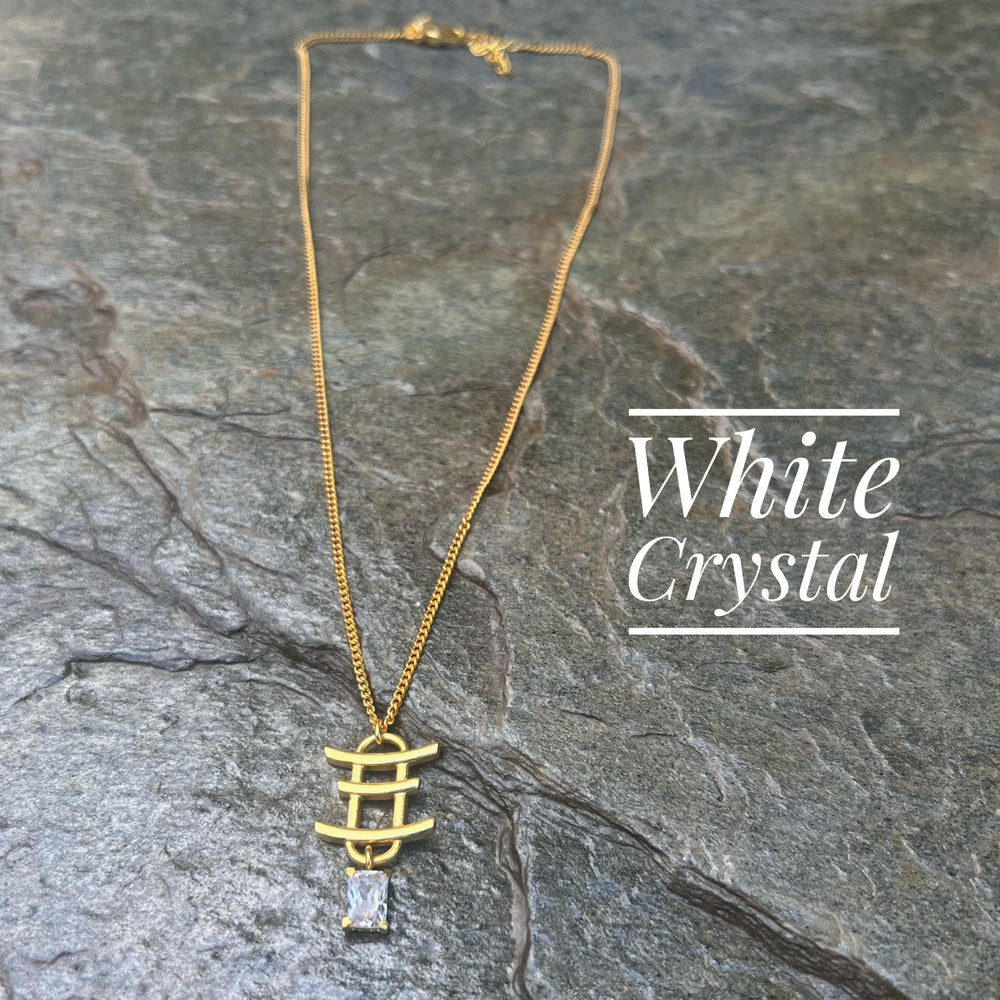 Torii White Crystal Necklace