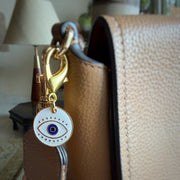 White Medallion Charm