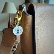 White Medallion Charm