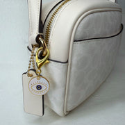 White Medallion Charm