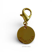 White Medallion Charm