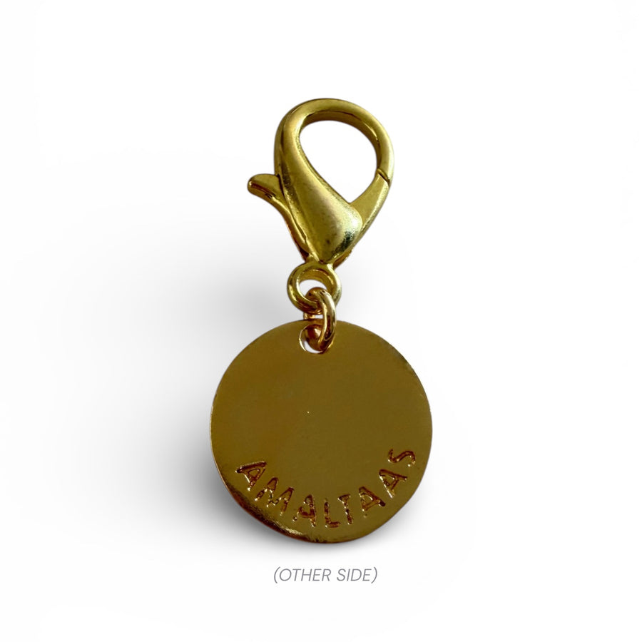 White Medallion Charm
