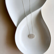 NECKLACE - EvilEye Heartline in 92.5 Silver (With Silver Chain)