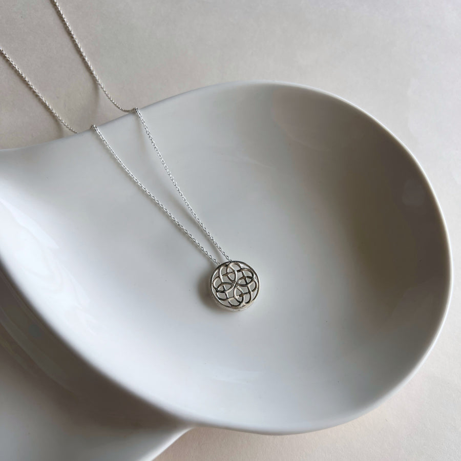 NECKLACE - Celtic Knot in 92.5 Silver (With Silver Chain)