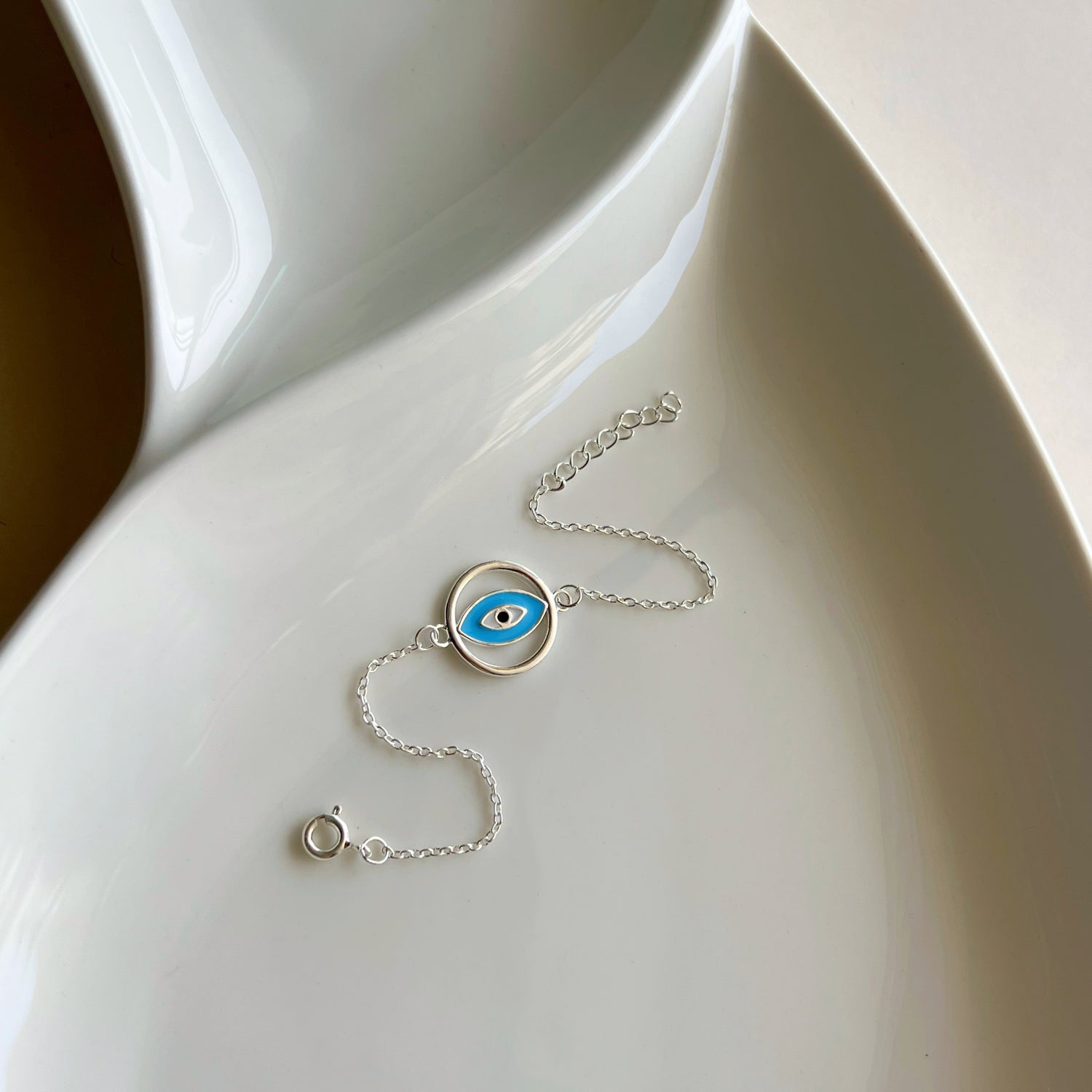 WOMEN – Full Circle Nazar EvilEye, 92.5 Silver Bracelet