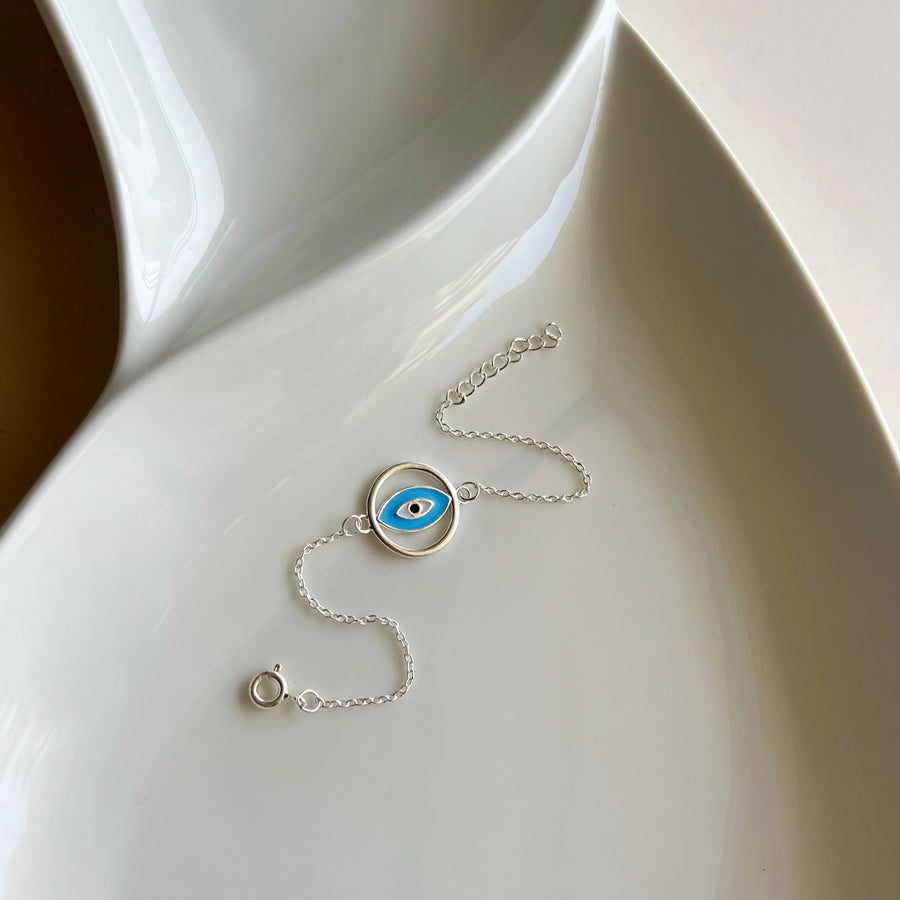 WOMEN – Full Circle Nazar EvilEye, 92.5 Silver Bracelet