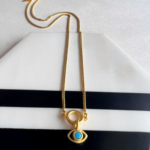 
            
                Load image into Gallery viewer, Blue Necklace - EvilEye EyeCandy
            
        