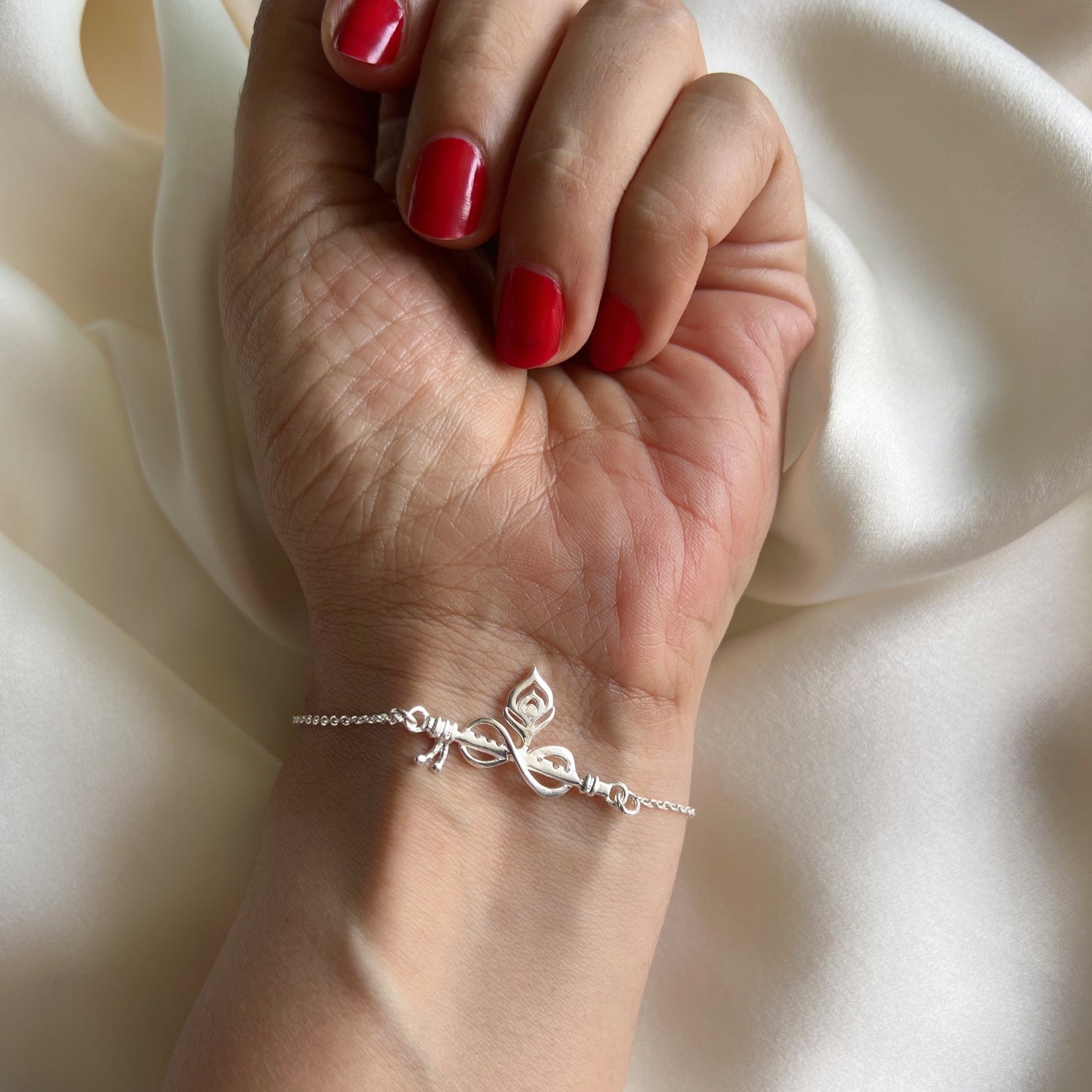 WOMEN  Forever Thakurji Love 92.5 Silver Bracelet